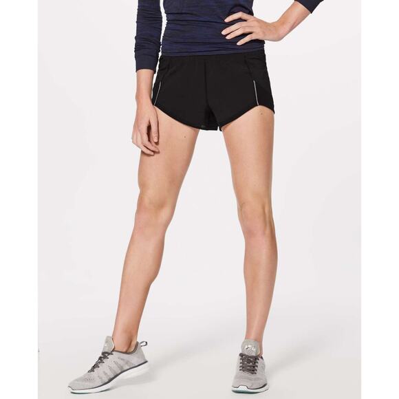 Lululemon Miles Ahead Short 2.5" Black Swift Ultra Light Lined Stretch W7AGSS 6 - Picture 5 of 5